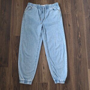 💙 Oat Cloud Luxe Jogger Denim Elastic Waist Size 29 Relaxed Fit Lounge Comfy St